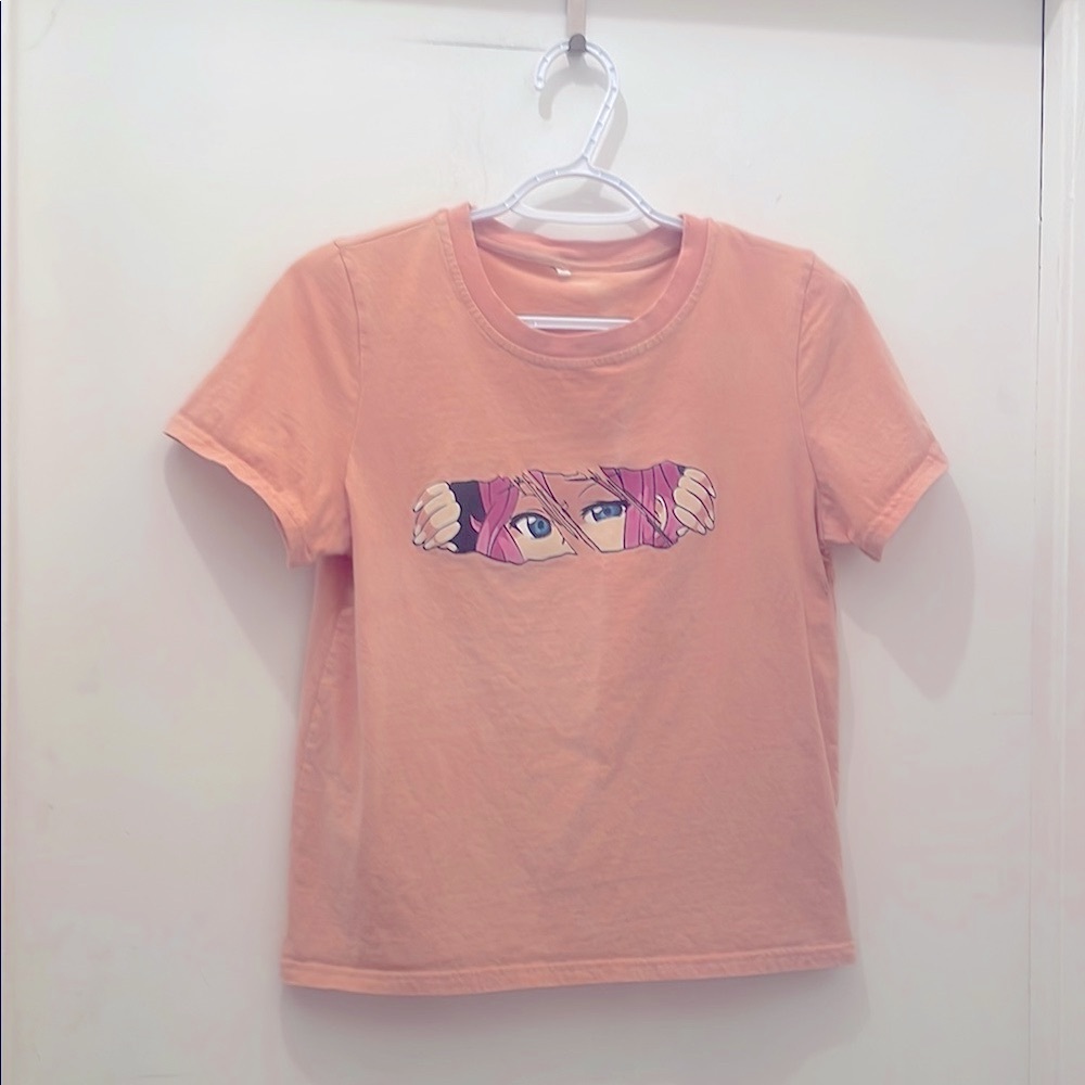 SHEIN Orange Short Sleeve Graphic Tee size small